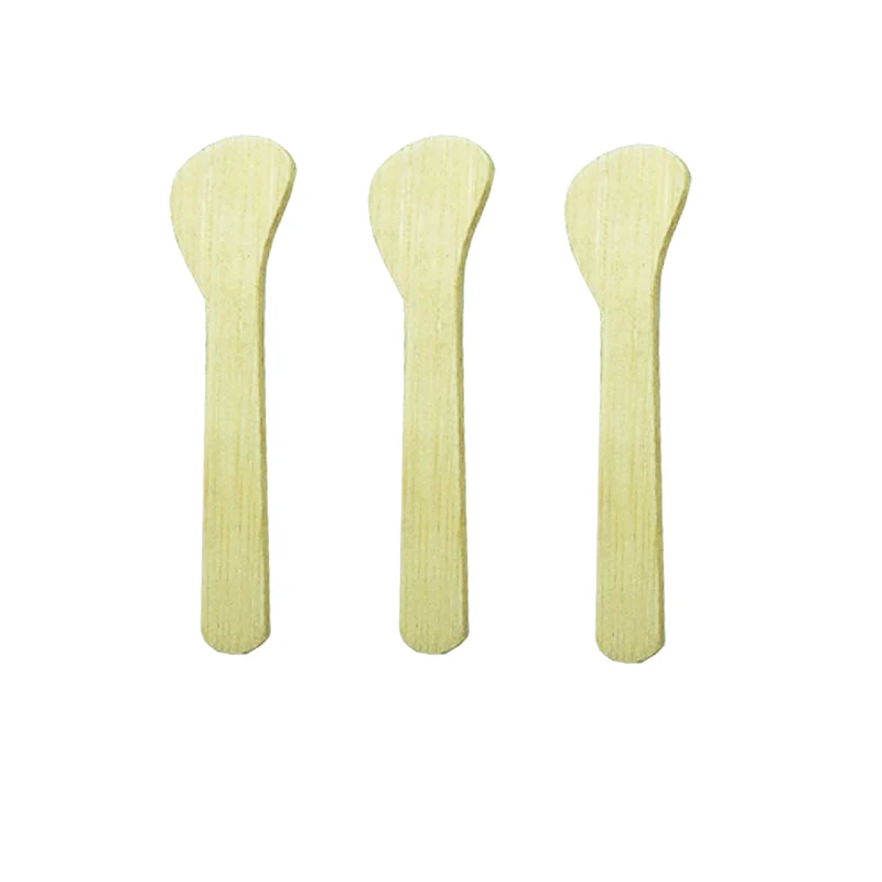 Custom Mini bamboo Spoon Mask Stick Cream Cosmetic Spatula