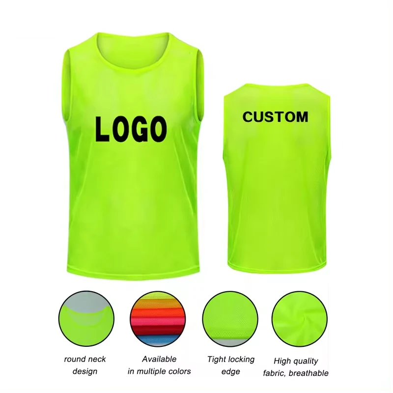 Wholesale Polyester vest soccer training bibs kids used football training vest training vest for men