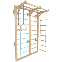 Climbing Frame Wooden Playground Swedish Wall Ladder Swedish Home Kids Gym Equipment Exercise Complete Children Play Grounds