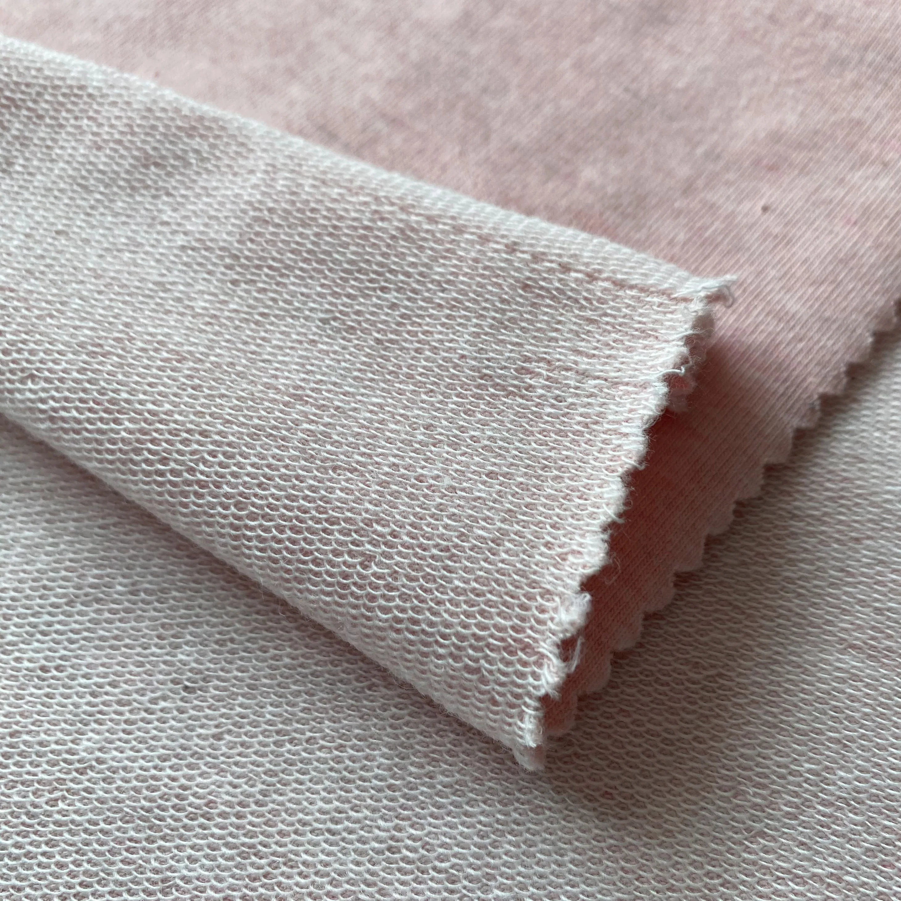 
245gsm CVC hoodie spandex fish scale small terry knitted fabric sportswear fabric 