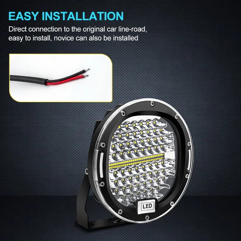 Qeedon 2 шт. 7 дюймов 300 Вт LED Work Светлое пятно луча круглые фары дальнего света для вождения по бездорожью ATV SUV 4x4 грузовик T