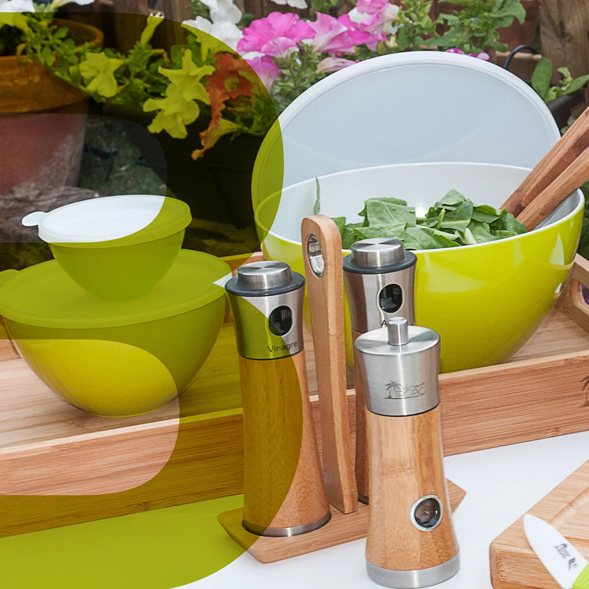 kichen collection high quality BPA free melamine 5 pcs salad bowl set with lids