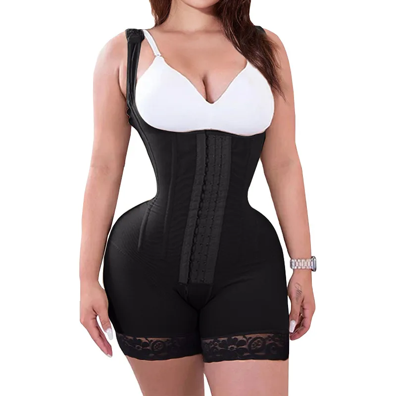 Custom Shaperwear Bodysuit CJ310033#Wholesale Fajas  Girdle with Bones High Compression Waist Trainer Shaper  Post Surgery
