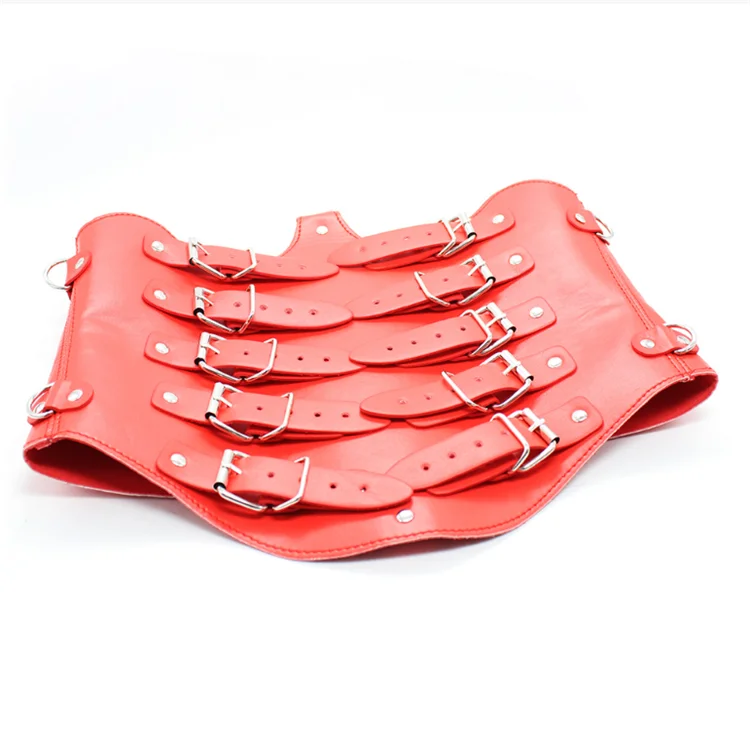 BDSM PU Leather female bondage slave fetish suit for cosplay performance