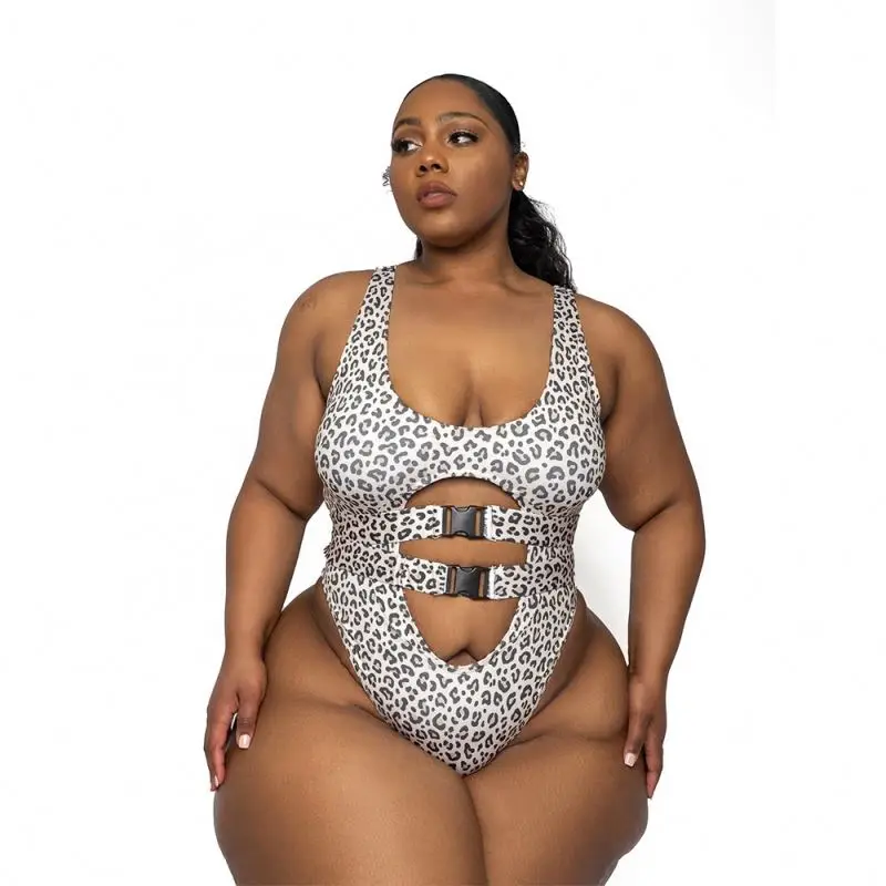 arrival Leopard print bikini set plus size beach belt swimsuit fat lady bikini swimwear women clothing clothes