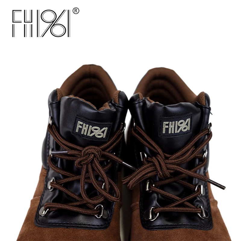 FH1961 Safety Shoes steel toe shoes Anti-Piercing and Water-Resistant Black work boots for men
