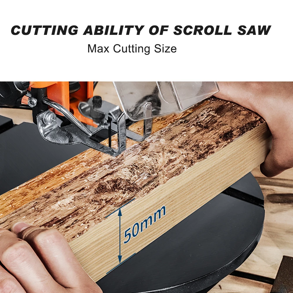 16 inch Variable Speed Scroll Saw with Work Light Flexible Shaft