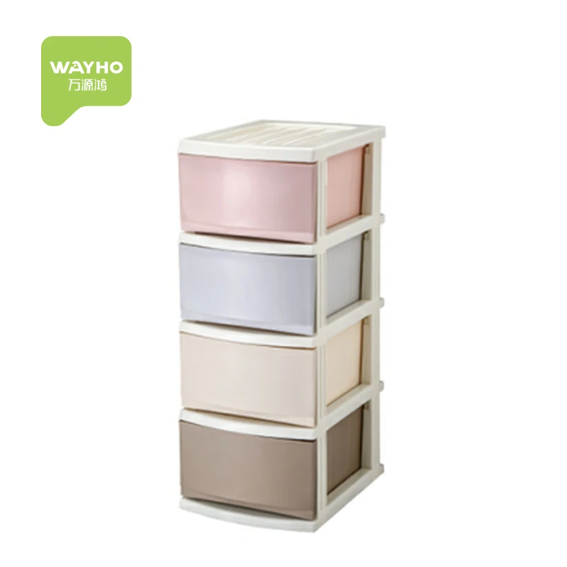 eco-friendly PP plastic KD knock down clothing drawer storage cabinets