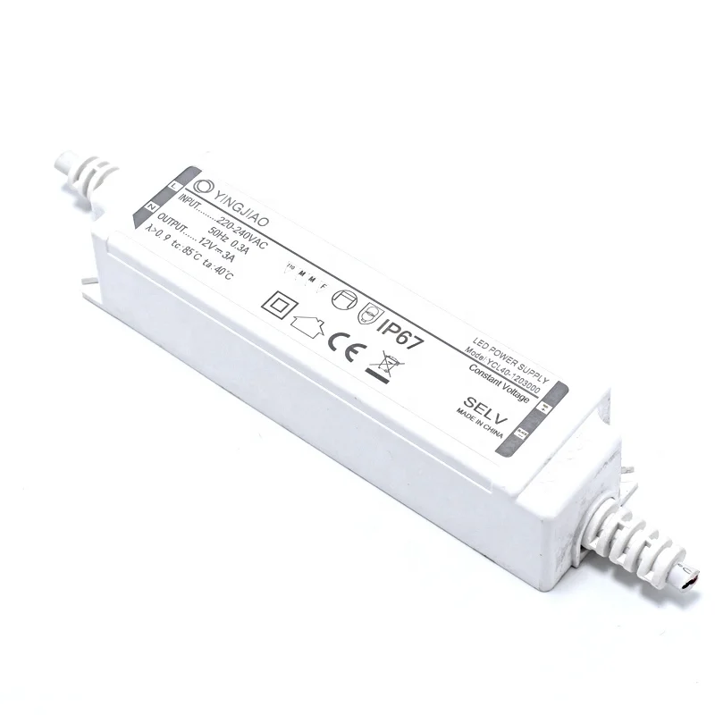 Power Supply 24W LED Constant Current Driver PFC IP67 Outdoor Power Supply Waterproof 350mA 500mA 700mA