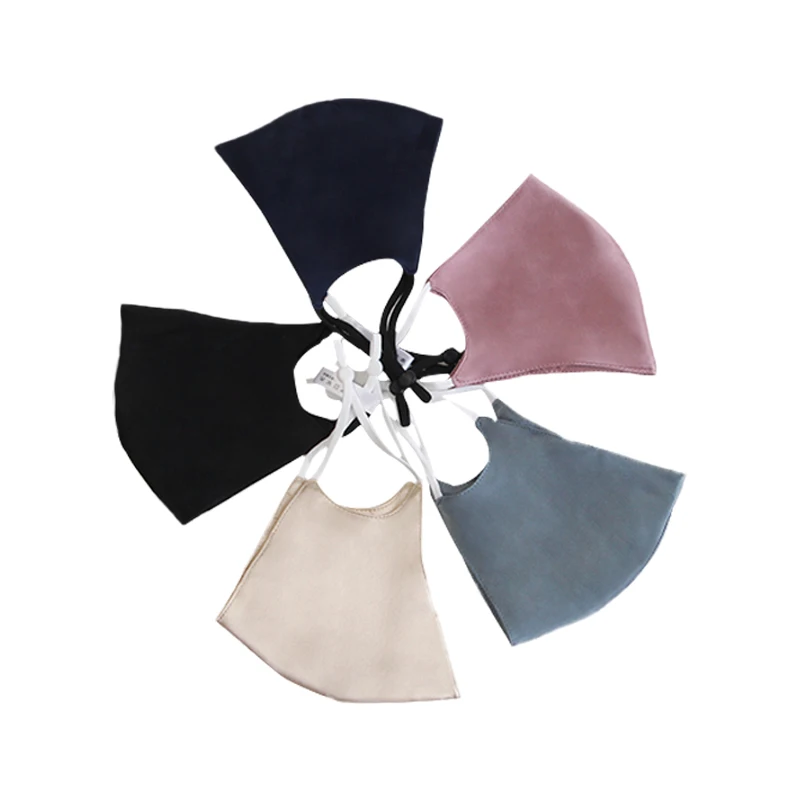 Skin Care Collagen Light Black Silk Face Mask Custom Print Healthy 100% Mulberry Silk FaceMask