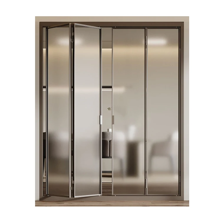 Wholesale production of glass sliding wall folding doors and Windows and pvc horizontal folding doors