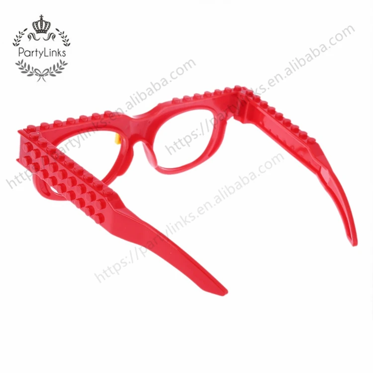 New Glasses Blocks Baseplate DIY Toy Glasses Frame Brick Compatible With Legoed Party Christmas Favors Carnival Decoration