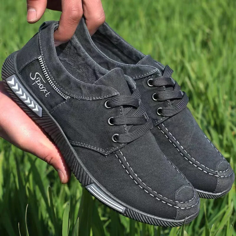 New Design Summer Fashion Canvas Casual Outdoor Walking Breathable Shoes Sneaker For Men