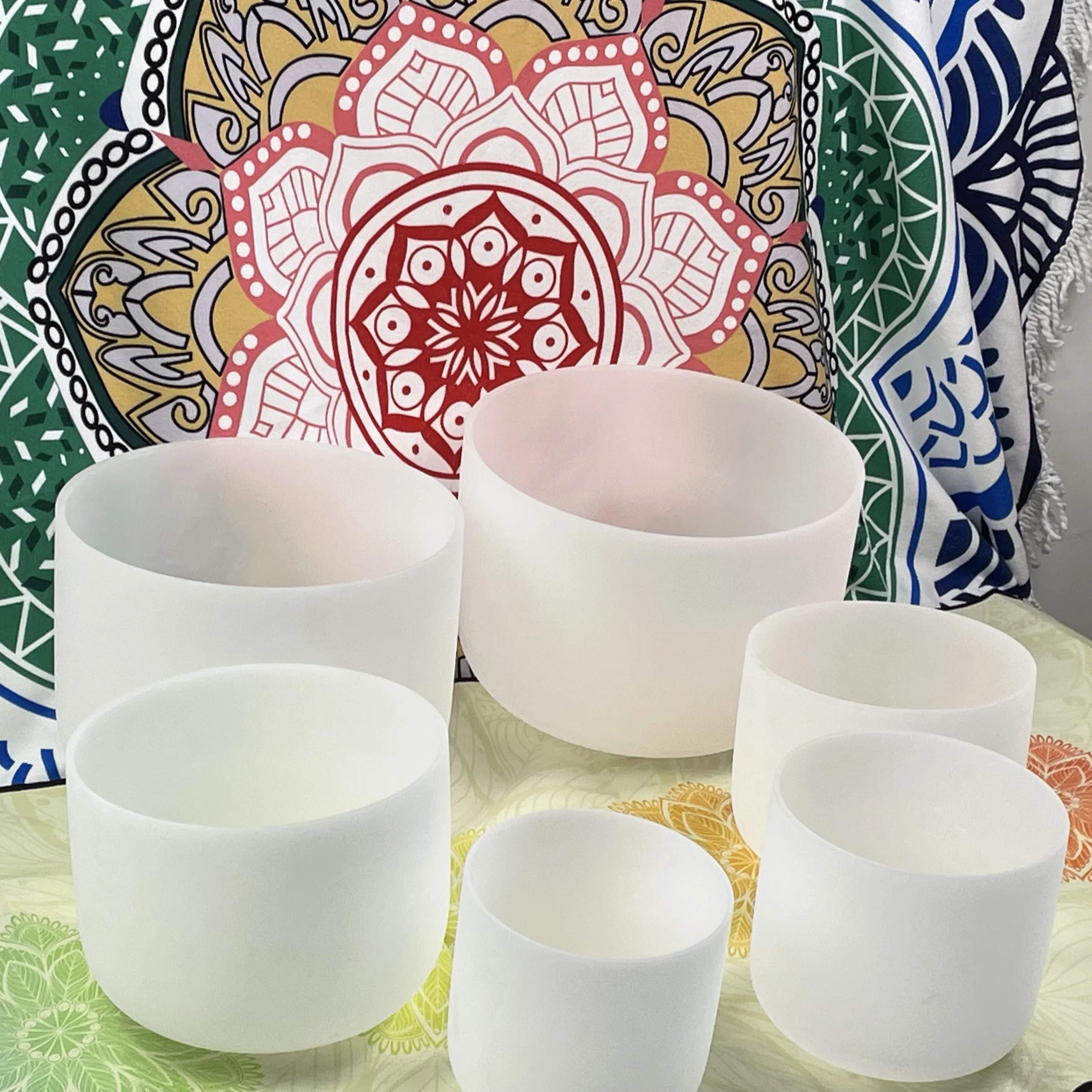 high quality white frosted wholesale crystal Singing Bowls crystal healing quartz bowls