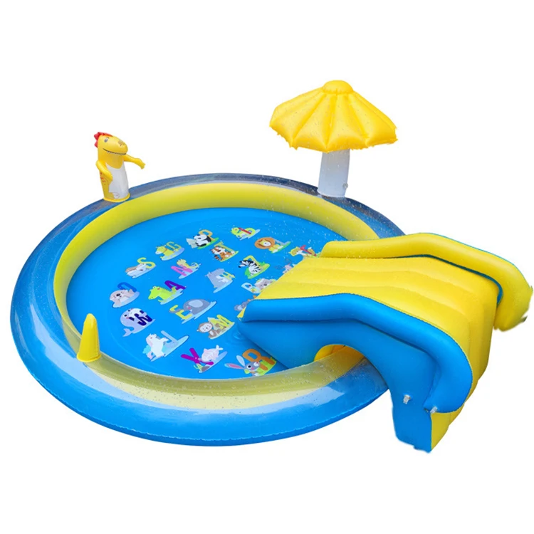 B02 foldable swimming pool Avenli Jilong Summer Water Play Inflatable Animals Dinosaur Splash Pool with Slide Dinosaur Zone