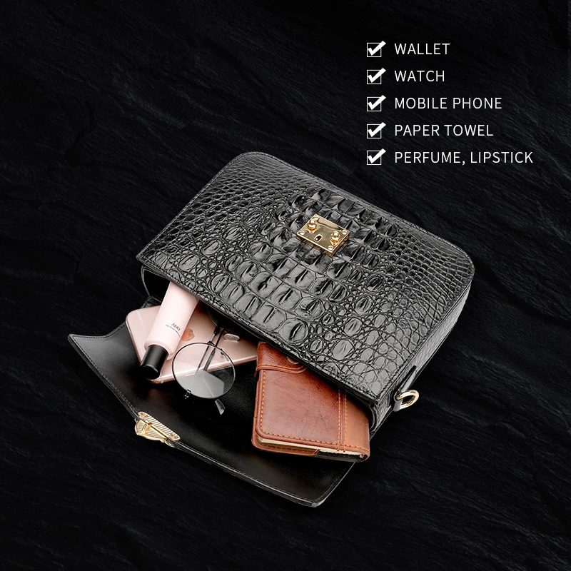 New crocodile handbags genuine alligator handbag crocodile leather bag please contact with us to get the lowest price