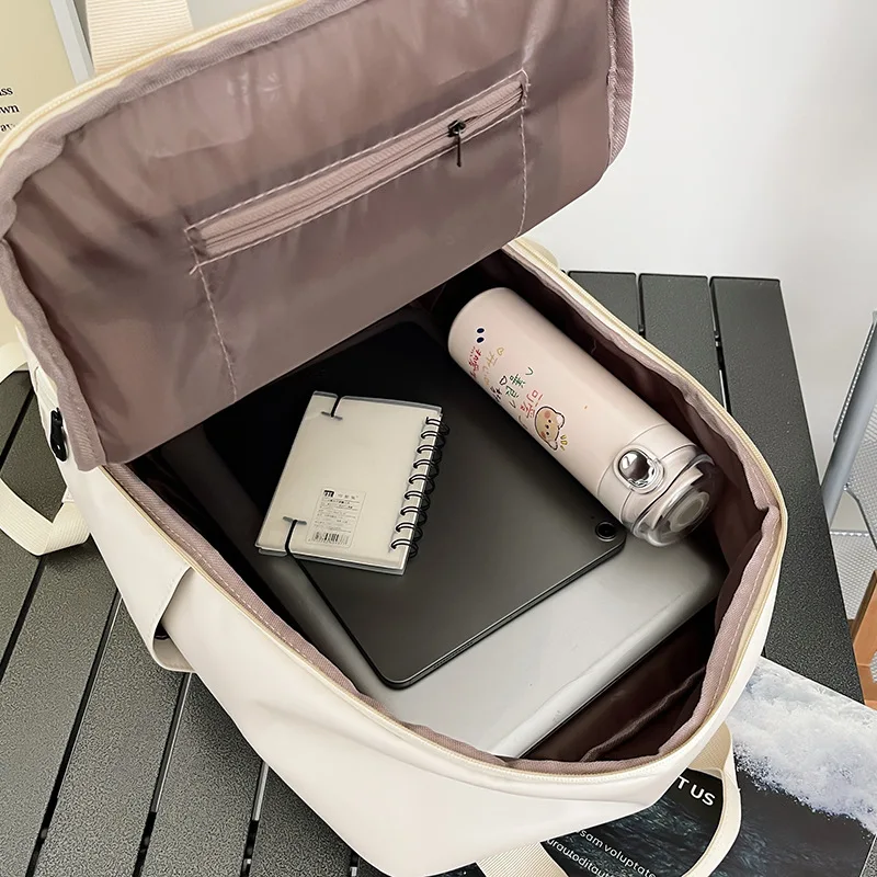 Backpack Large capacity simple fashion backpack for men and women pu leather backpack