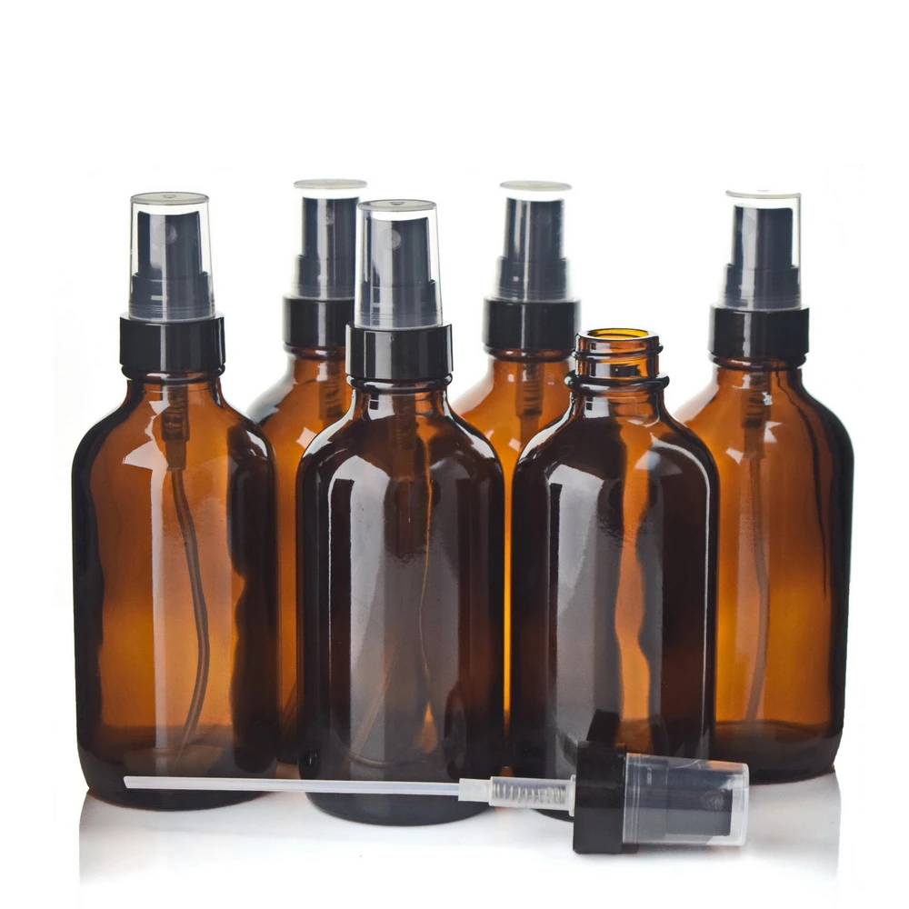 HOT SALE 2oz 4oz Amber Glass Spray Bottles for Essential Oils bottle Small Empty Spray Bottle with Fine Mist Spray