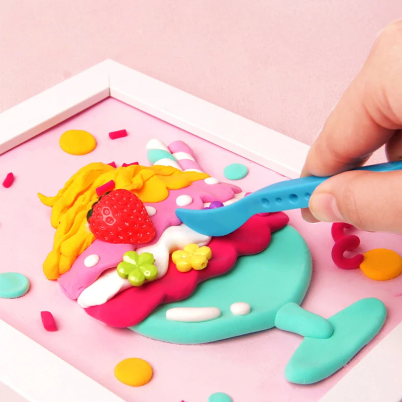 Air Dry Clay Ultra Light and Clay Photo Frame Drawing and Eco-Friendly Modeling Clay with Tools