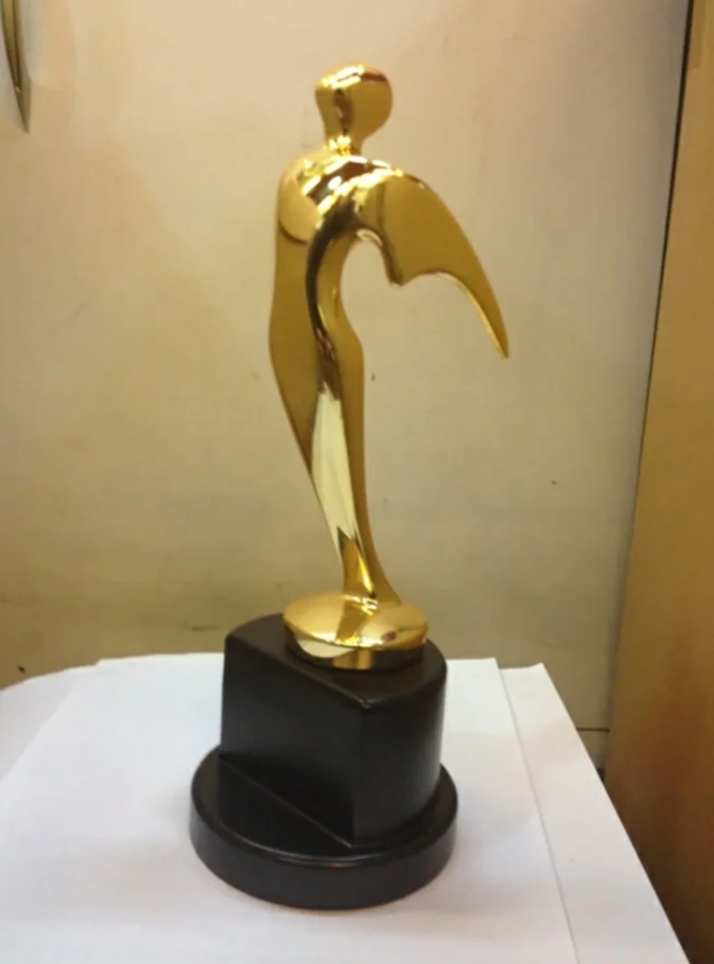 New Arrival Gold Silver Plated Metal Dragon Trophy Torch Shape Trophy