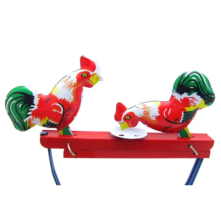 Chicken Eating Rice Decoration Shop Tin Toy