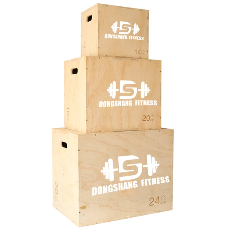 Fitness Wood Plyometric Jump Box 3 in 1 Wood Plyo Box For Exercise Training