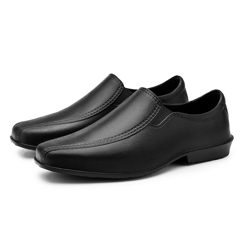 2024 Leather Chef Shoes for Men and Women Unisex Waterproof Anti-Slip Breathable EVA Outsole Safety Clogs Shoes