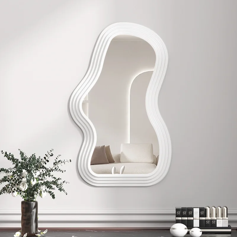 Cloud shape table vanity mirror simple wall hanging bathroom irregular makeup mirror French decorative mirror