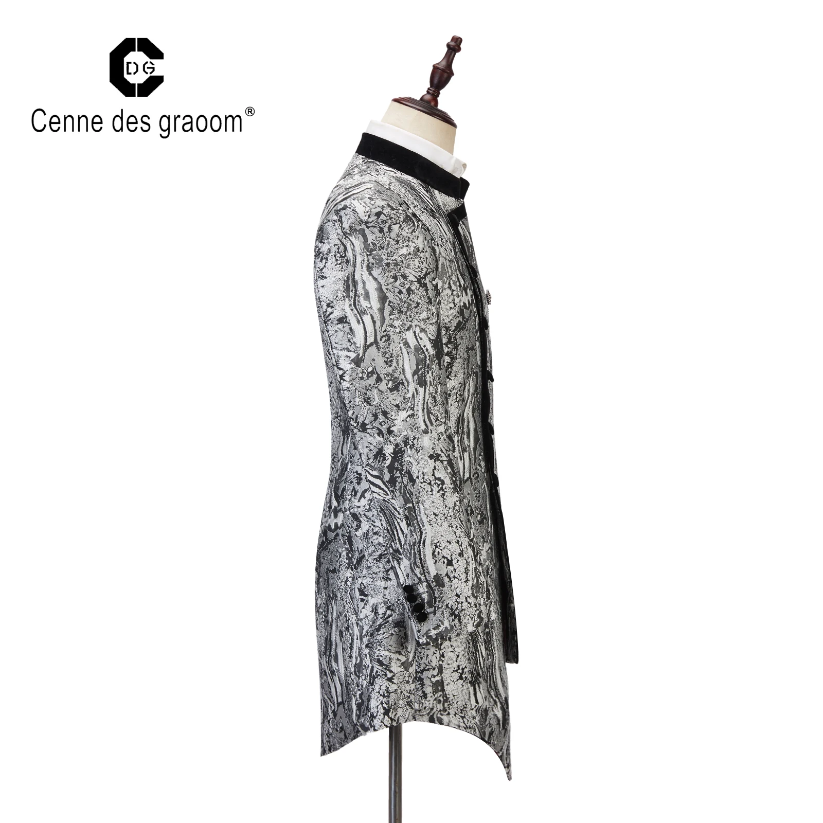 High quality hot selling V-neck wholesale formal tuxedo men 2 piece jump suit set