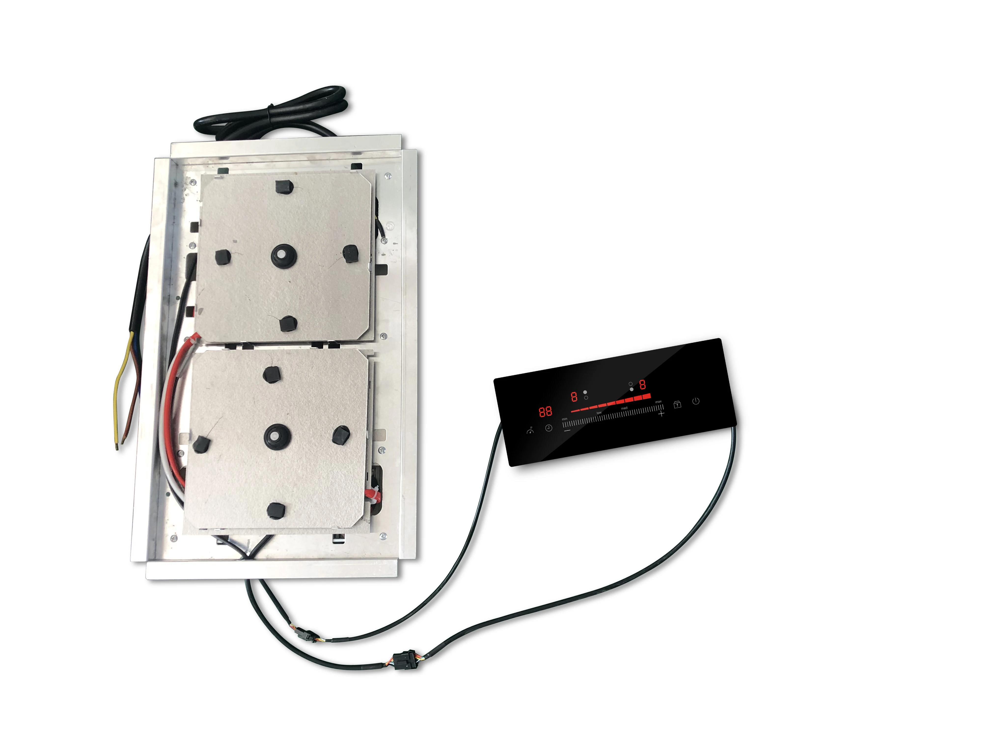 Invisible Induction Hob Cooktop Stove Cooker Under Granite Marble Countertop Built In 4 burner Hob Separated Control Panel