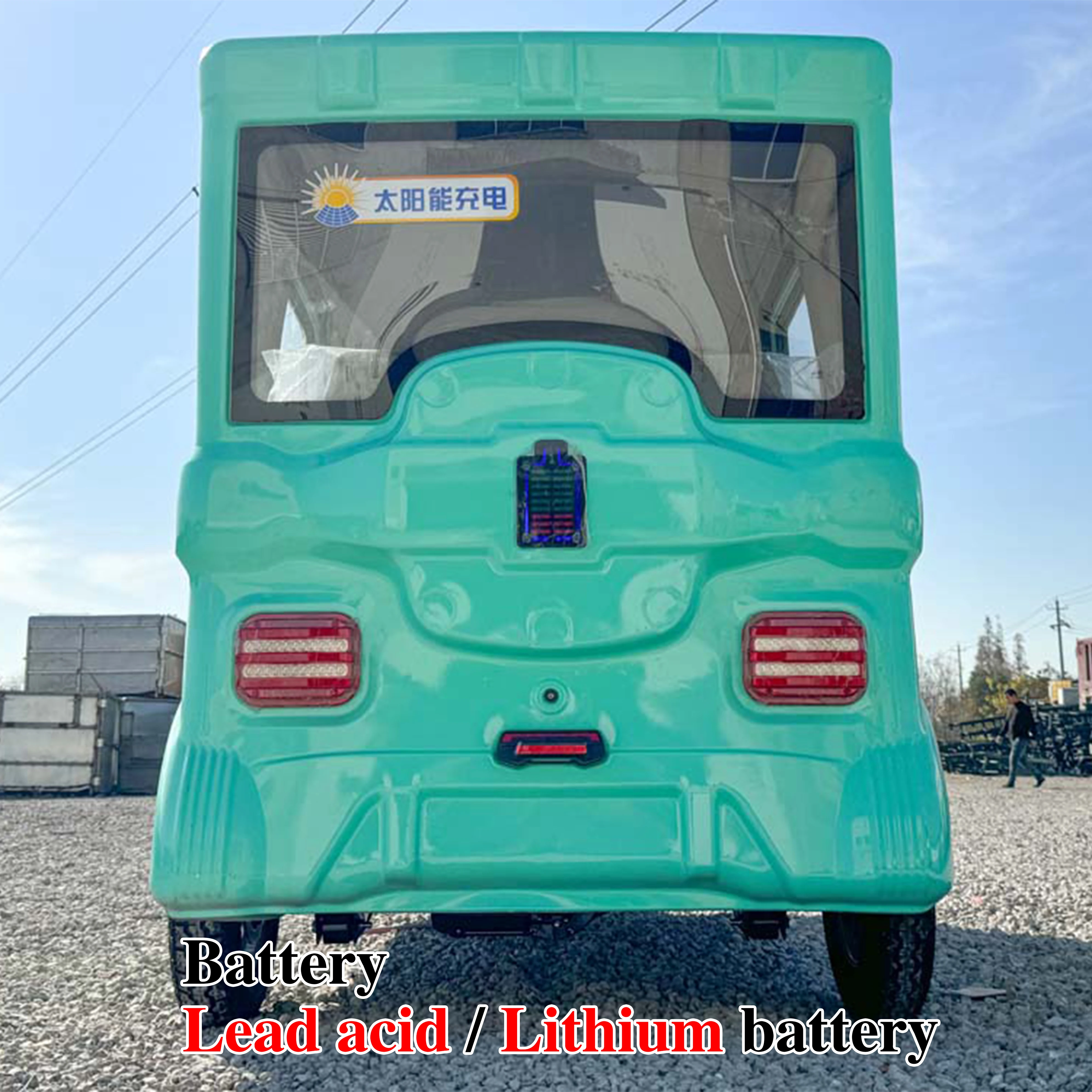 2024 Adult Enclosed Big Space Cheap Good Quality Cabin Electric Tuk Tuk Sightseeing Rickshaw Electric Tricycle