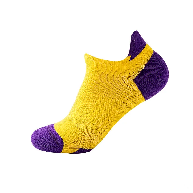 New design cotton half cushioned ankle socks men breathable net running ankle sport socks