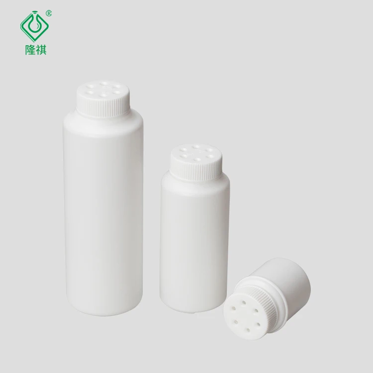 Unique Shaped White HDPE Plastic Baby Powder Container Bottle with Sfiter Cap
