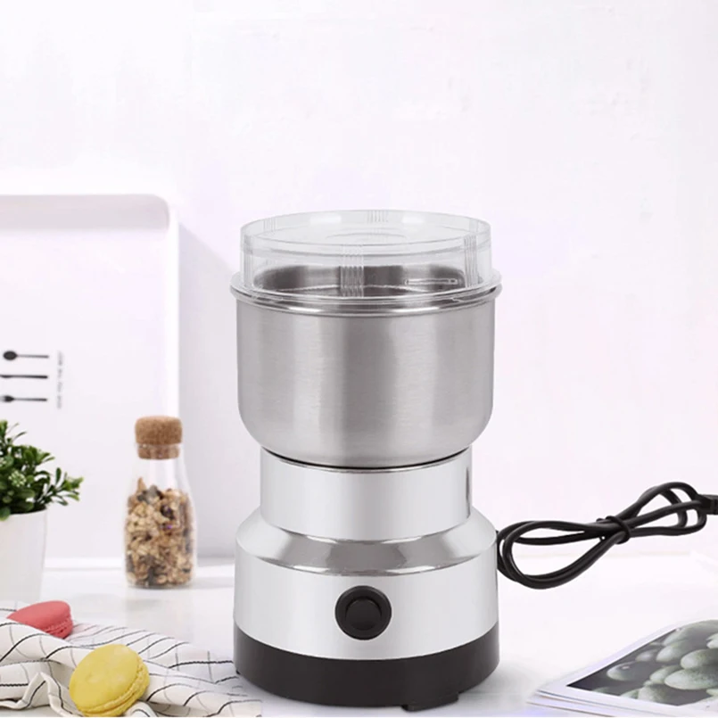 HQG Cheap Automatic Spice Nuts Mill Mini 4 blades Coffee Bean Grinder Stainless Steel Electric Coffee Grinder