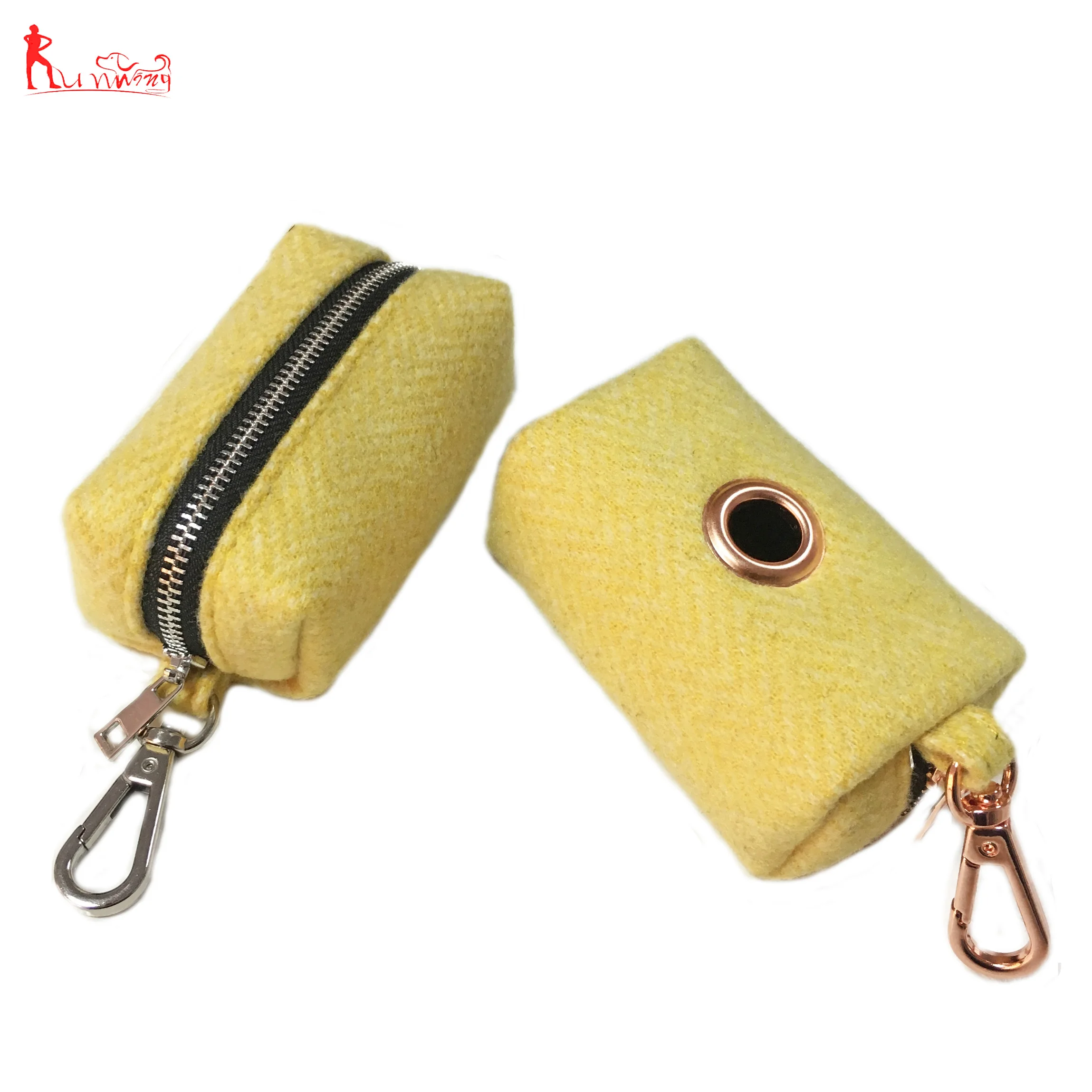 Хлопковая Сумка премиум-класса для уборки собак, сумка-держатель для отходов собак, сумка на молнии с металлическим зажимом, простая в использовании