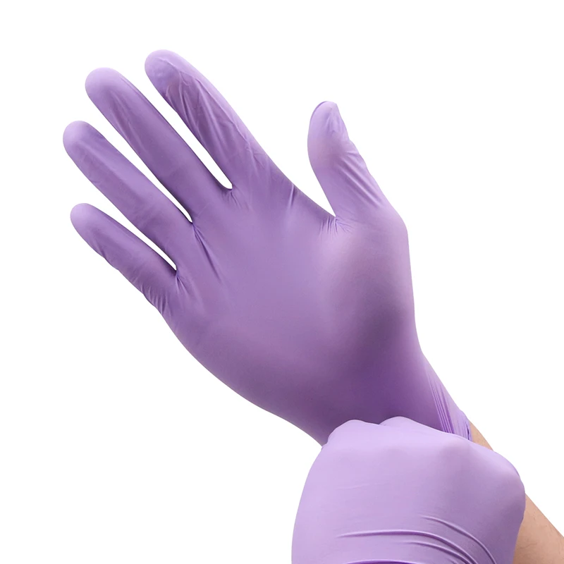 Xingyu Powder Free Dentist Disposable Purple Color Medical For Exam Dental Gloves Examination Nitrile
