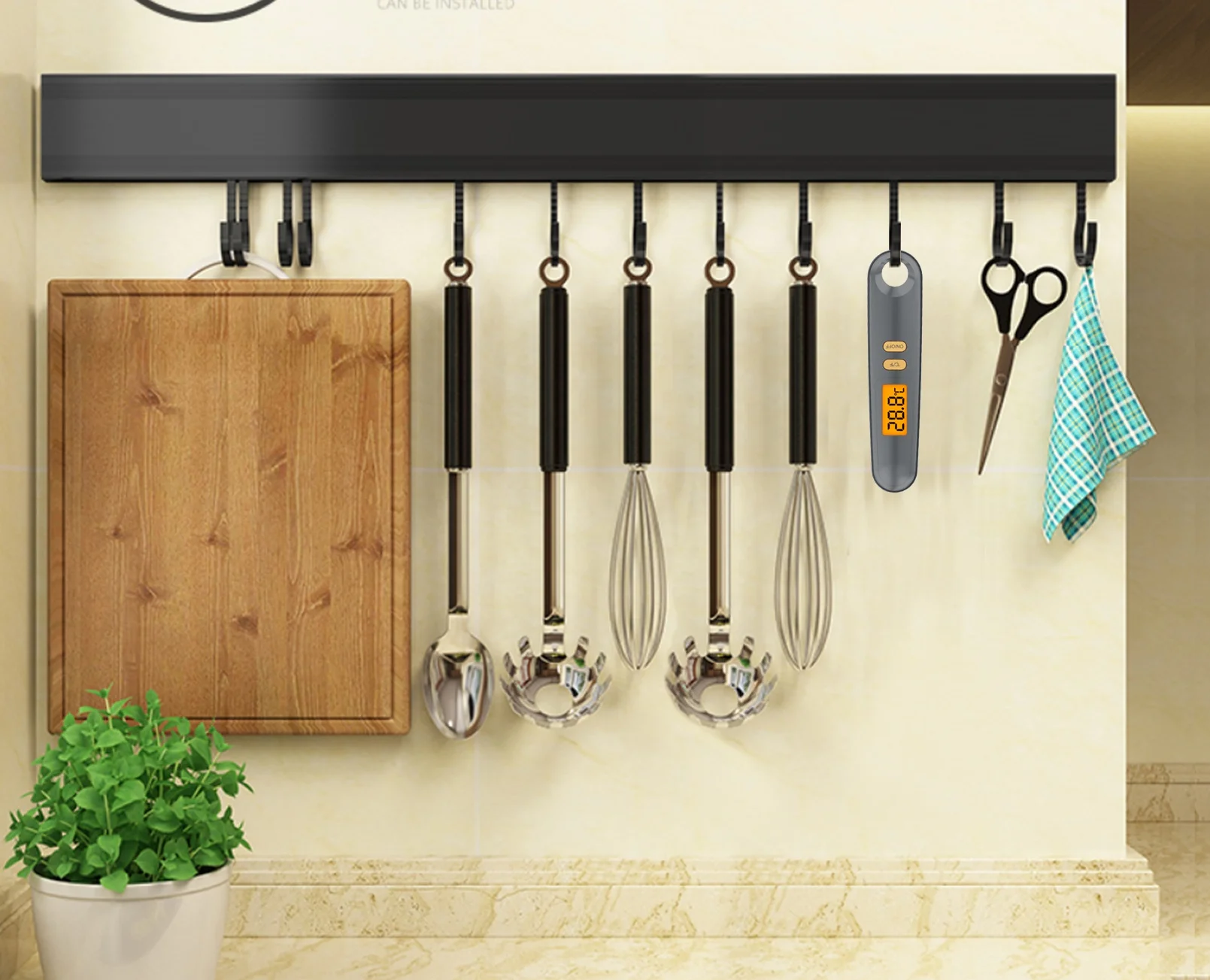 LCD Backlight Display Foldable Stainless Steel Magnet Instant Read Meat Thermometer Digital