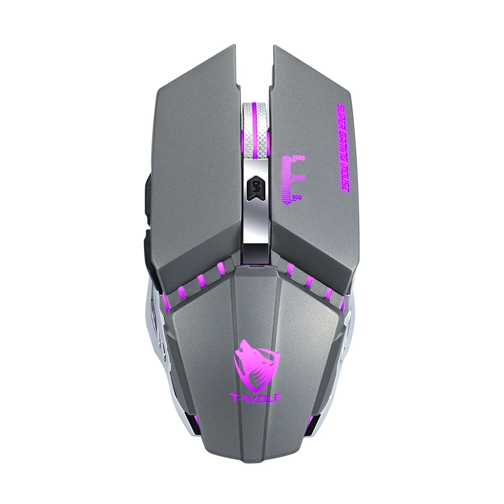 
Rechargeable Computer Gaming Mouse Unique with Silent Click 4 Breathing Led Light 