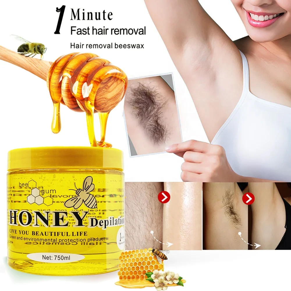 Organic Honey Wax Hair Removal Depilation Soft Wax Body Arm Legs Private Area Armpit Painless Hair Removal Wax