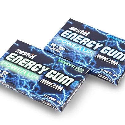 Kosher Halal Guarana Taurine Power Sugar Free Refresh Energy Chewing Gum