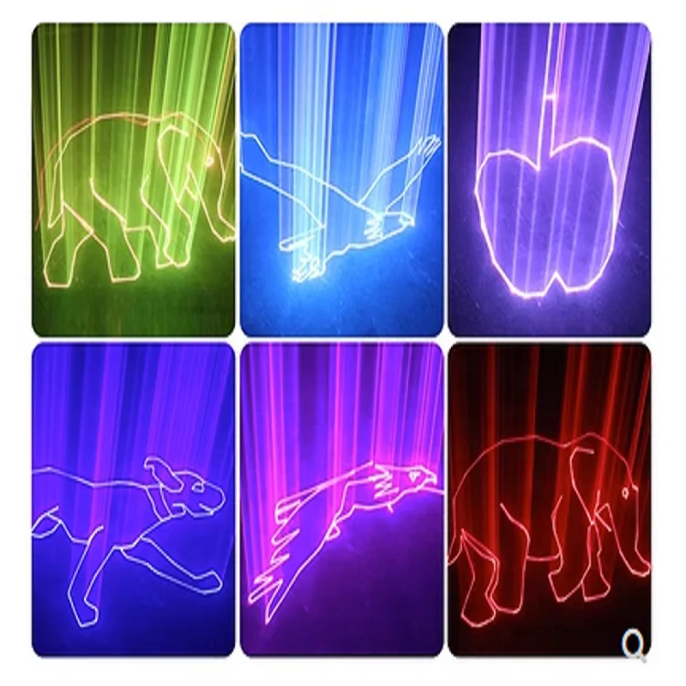 RGB 1w Laser Diode Ilda Animation Laser Dynamic Stage Effect Light 3D Lazer Programmable Laser Projector Christmas Lights
