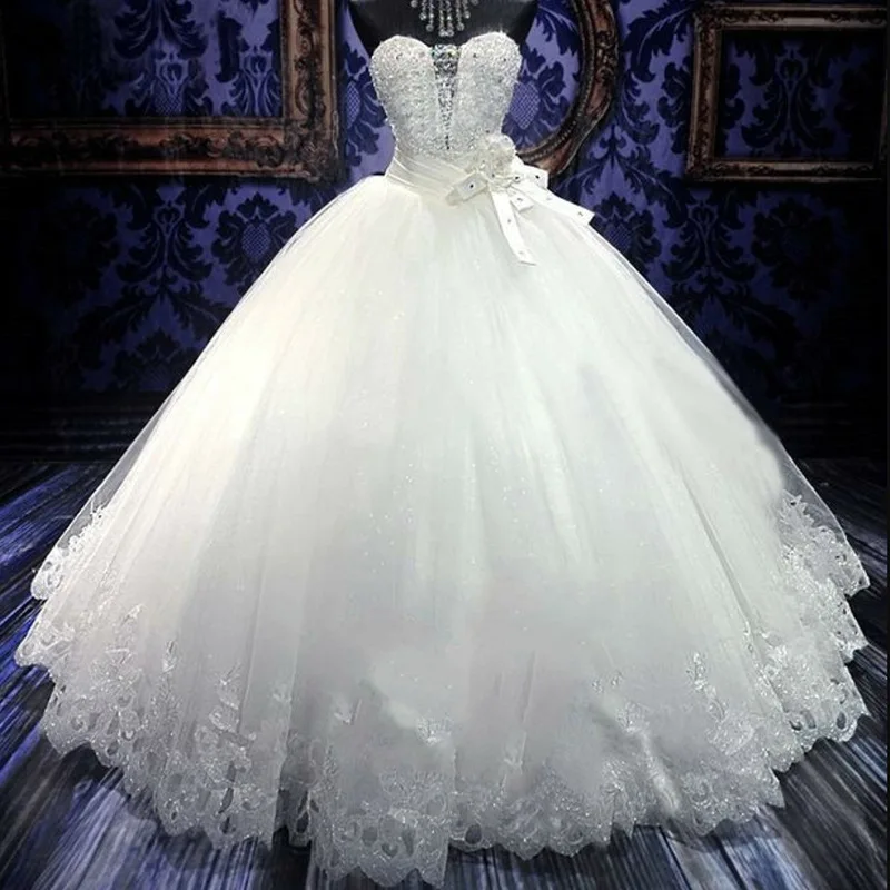 minthson 2023 Favorable Off Shoulder Lace Ball Gown Wedding Dresses Customize Plus Size Vintage Sweetheart Bridal Wedding Gown
