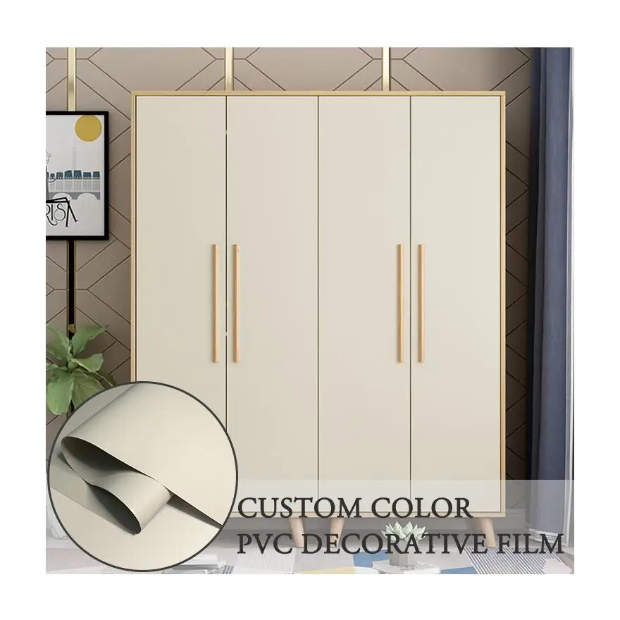 UV coating Excellent Quality profile wrapping pvc film Membrane door film foil for Wooden Wall Cladding MDF Board