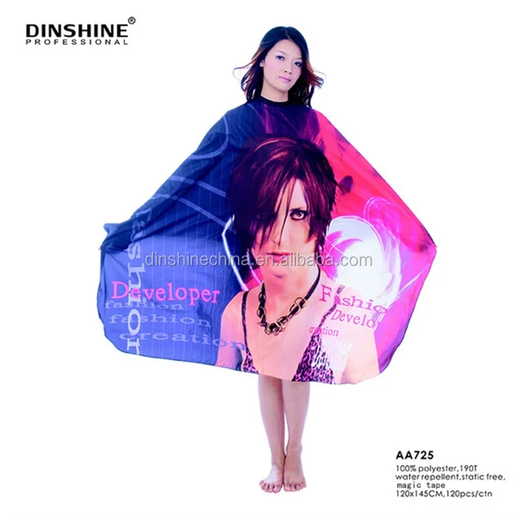 SMETA Sedex Audit 4P factory Capes Super Heroes de coiffeur Cape Hairdresser Printed with Pattern on the Surface