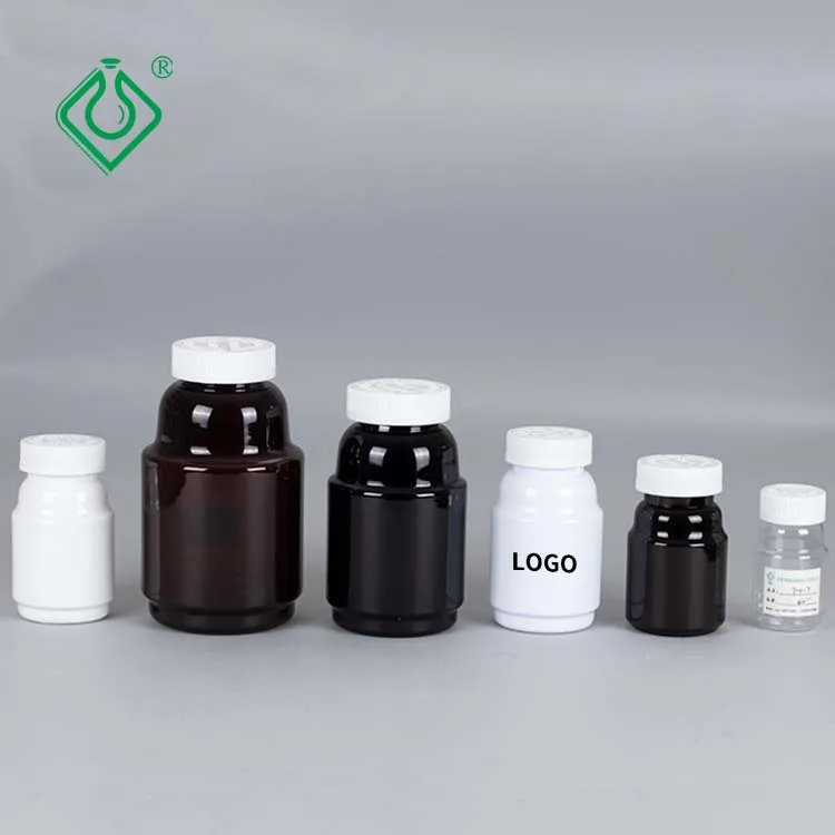 Wholesale 500ml pill bottle retangular whit black ember pill bottle square thin luxury capsule vitamins bottle