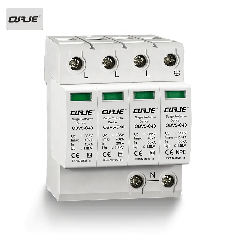 Din rail mounted 40KA Lightning arrester,SPD protection, Ac Surge arrester prices