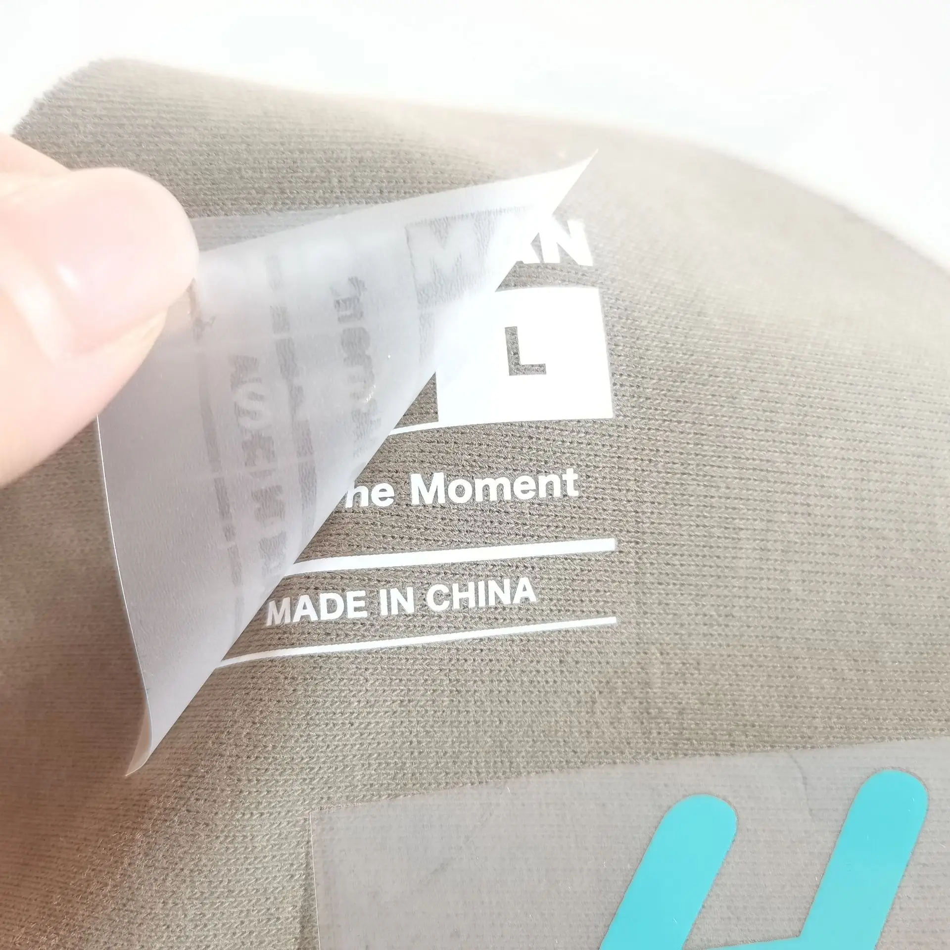 custom size heat press transfer clothes tag sticker neck labels low moq printing logo iron on clothing label