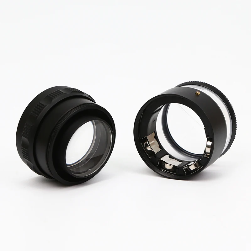 10x LED ring lamp Jewelry magnifying glass Dome measuring Loupe