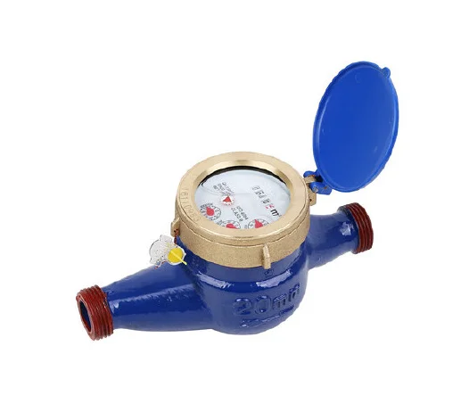 china mechanical 15mm multi-jet dry dial counter water meters class B cold/hot water flow meter