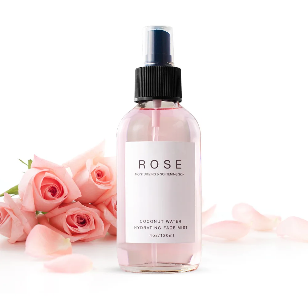 Natural Organic Pink Cleanser Rose Water Face Serum Skin Care Set Whitening And Moisturizing Skin Care Set